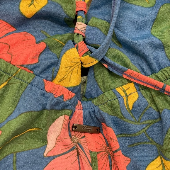 Maaji Floral Star Flower Maxi Dress Lace Up Back Medium NWT $138 - Picture 10 of 15